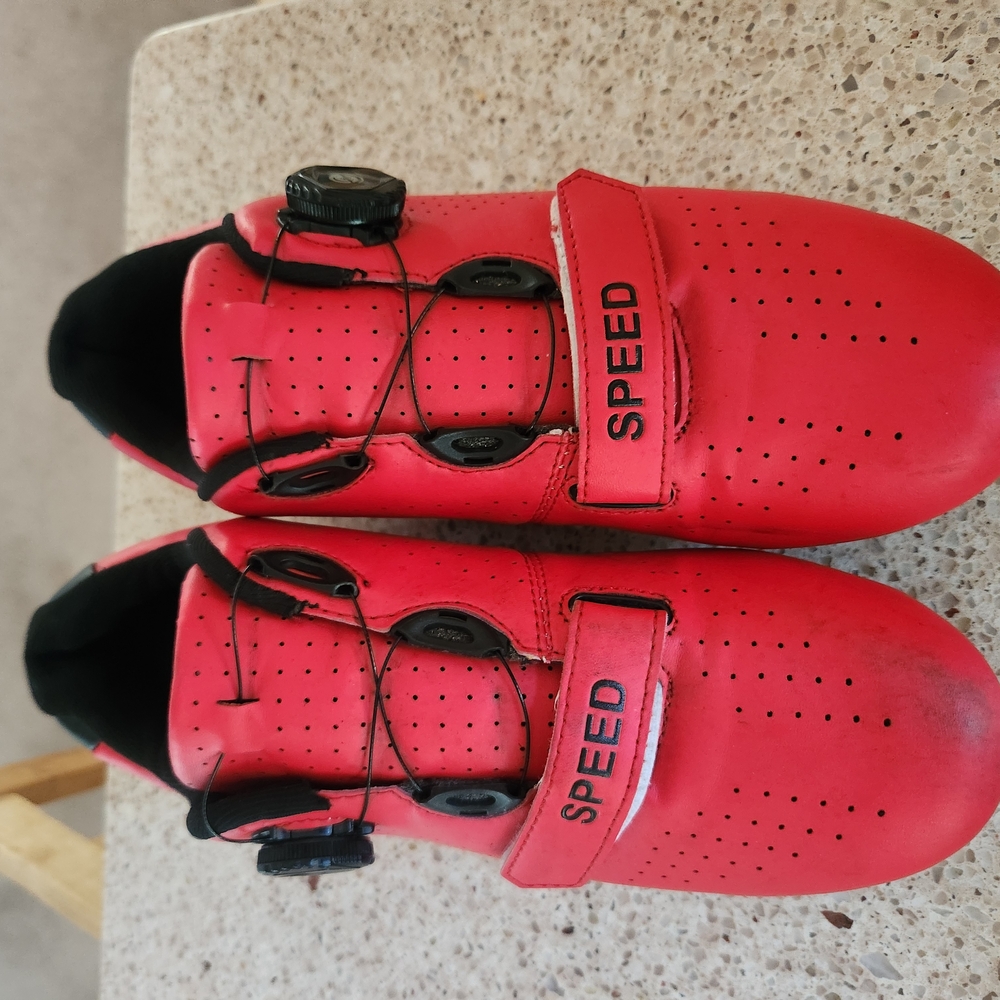 Speedo Red and Black Sneakers with Velcro Straps